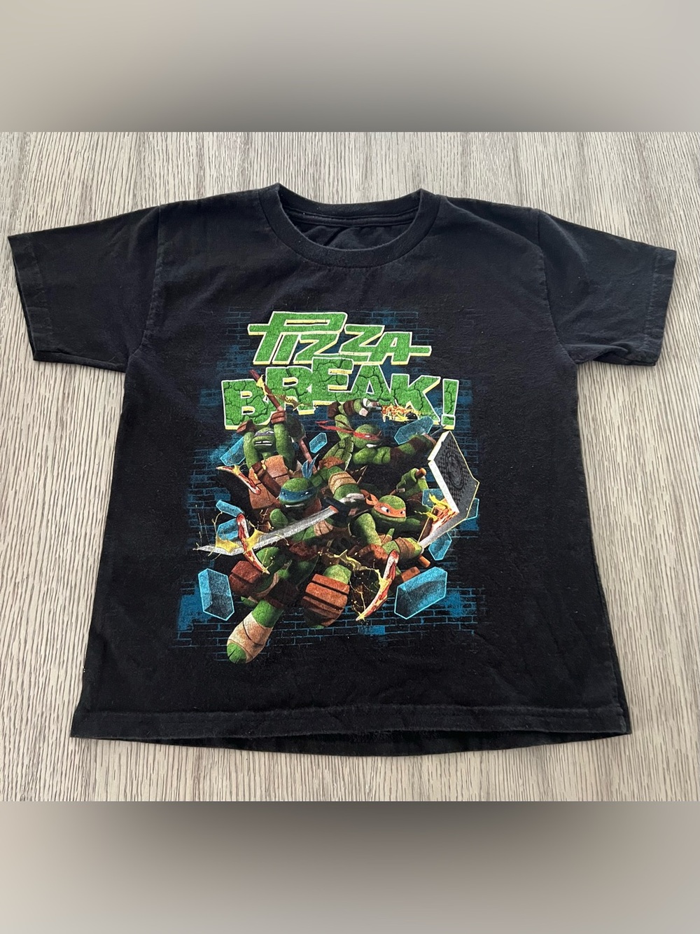 Teenage Mutant Ninja Turtles "PIZZA  Break!" Black Graphic Tee